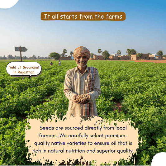 Wood-Pressed Groundnut Oil