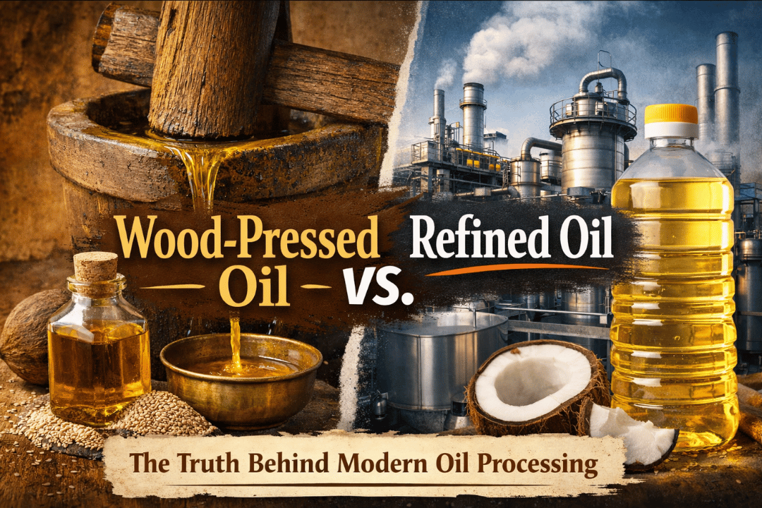 Wood-Pressed Oil vs. Refined Oil: The Truth Behind Modern Oil Processing