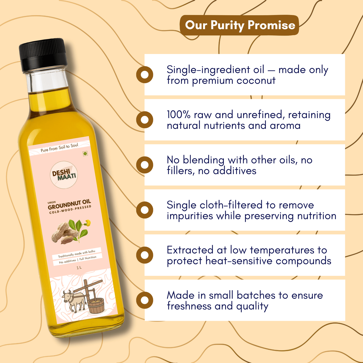Wood-Pressed Groundnut Oil