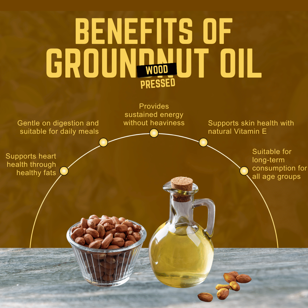 Wood-Pressed Groundnut Oil