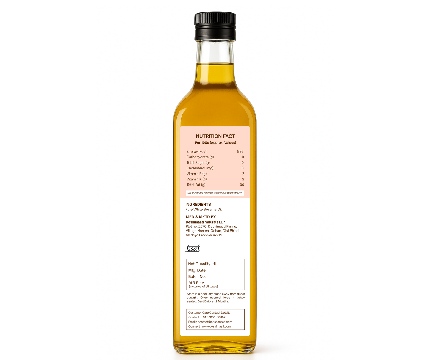 Wood-Pressed Groundnut Oil
