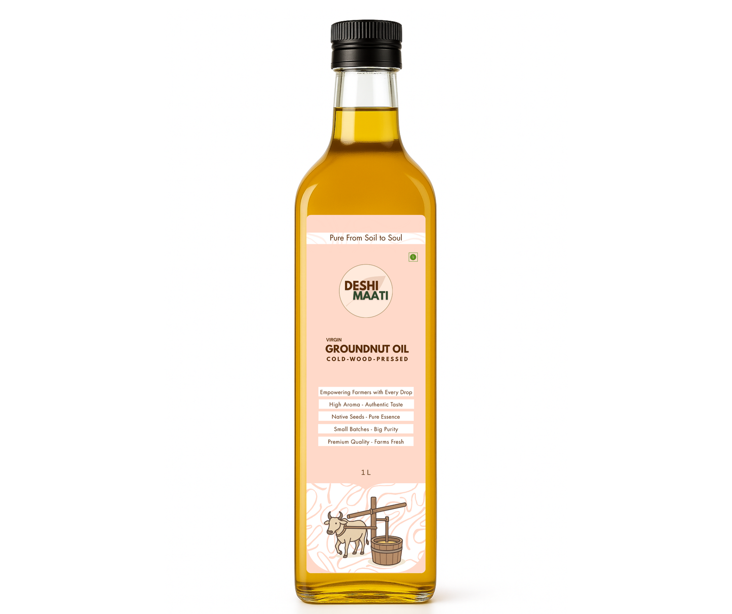 Wood-Pressed Groundnut Oil