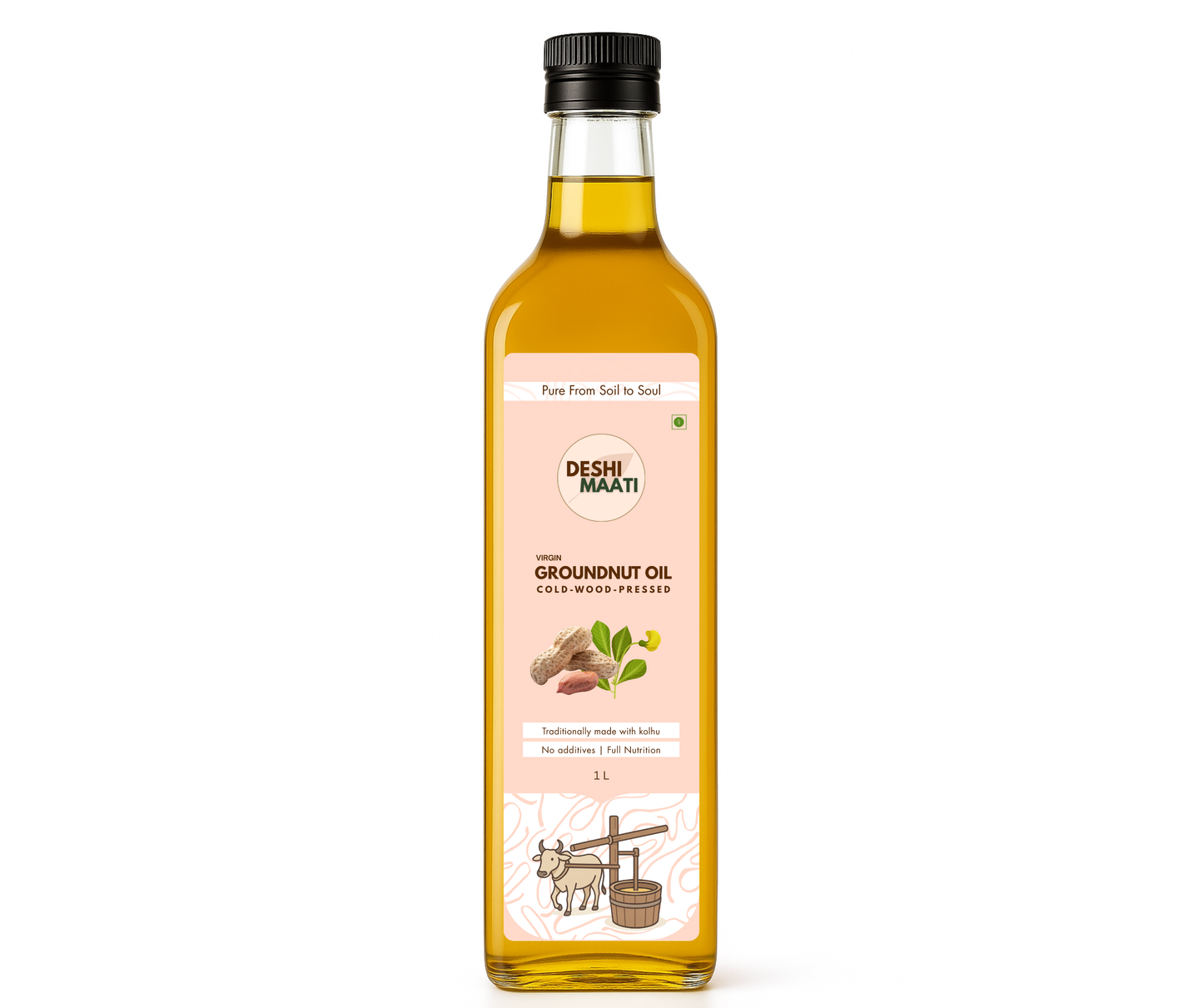 Wood-Pressed Groundnut Oil