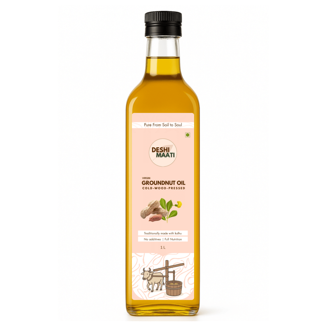 Wood-Pressed Groundnut Oil